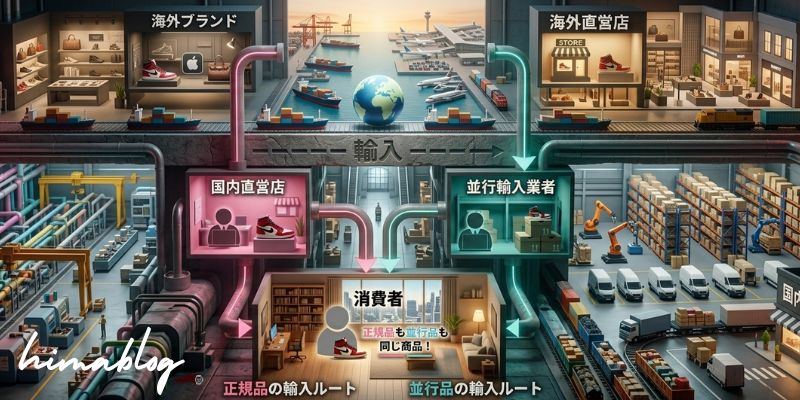 正規品と並行品の仕入れルートの図解画像